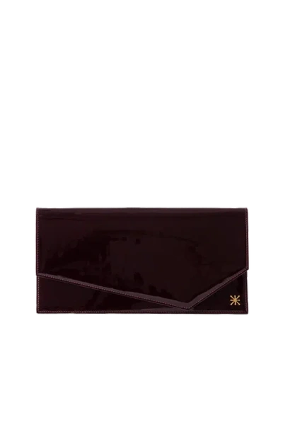 Esthera 1am Leather Envelope Bag In Purple