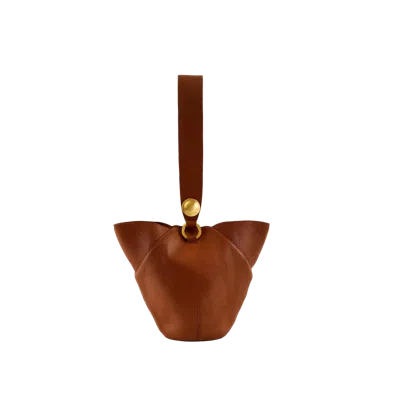 Esthera 2pm Leather Handbag In Brown