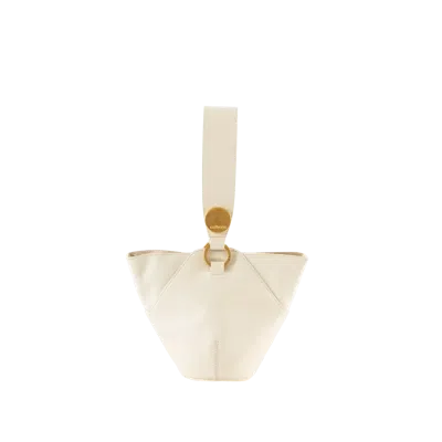 Esthera 9pm Leather Shoulder Bag In White