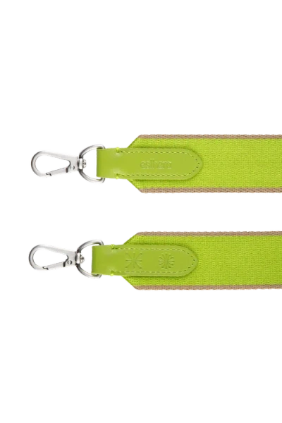 Esthera All Day Woven Silver Strap In Green