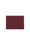 Esthera Leather Card Holder In Burgundy