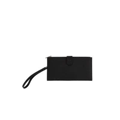 Esthera Leather Passport Holder In Black