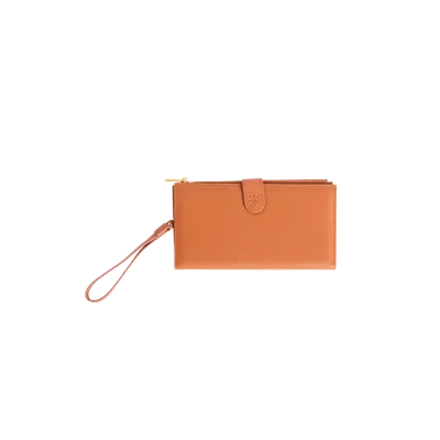 Esthera Leather Passport Holder In Brown