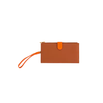 Esthera Leather Passport Holder In Brown