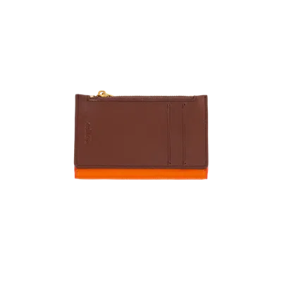 Esthera Modular Leather Wallet In Blue