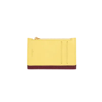 Esthera Modular Leather Wallet In Yellow