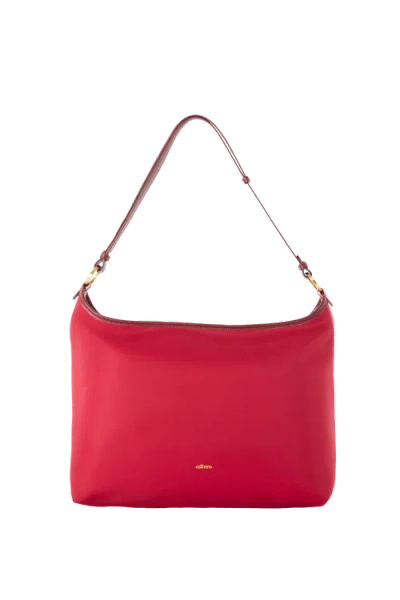 Esthera Rider Nylon Hobo Bag In Red
