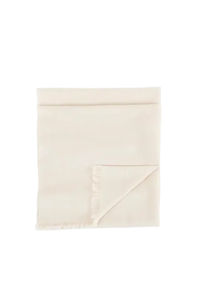 Esthera Wool Logo Scarf In Neutral
