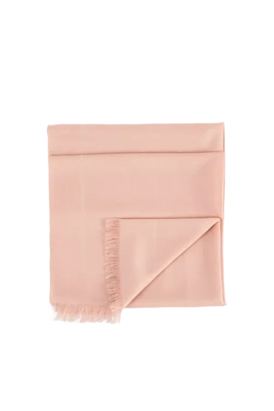 Esthera Wool Logo Scarf In Pink