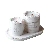 Esti Living Brown / Neutrals / White Moon & Fig Gemstone Candle Set
