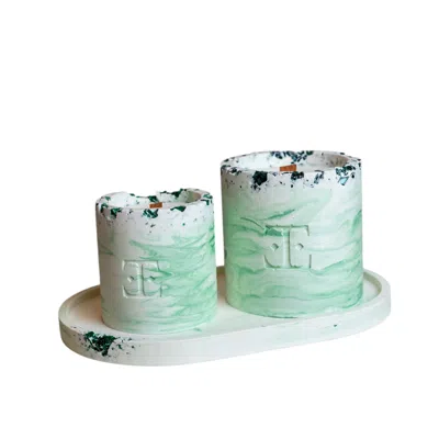 Esti Living Green Apple Frost Crystal Candle Set