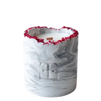 Esti Living Silver / Red Simply Red Crystal Candle Small