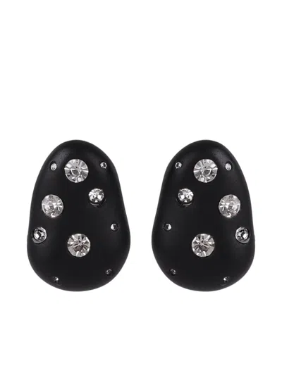 Estilé The Pebble Drop Earrings In Black