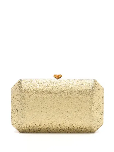 Estilé Fortune Solar Glitter Clutch In Gelb