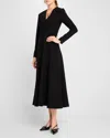 E.stott Cruz A-line Empire Midi Dress In Black