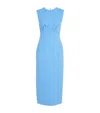 E.stott Mila Sleeveless Crossover Midi Dress In Blue