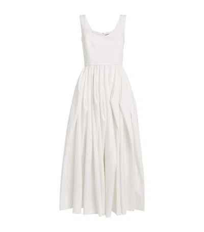 E.stott Pleated Darcy Dress In Ivory