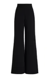 E.stott Simone Cady Flared-leg Trousers In Black
