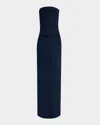 E.stott Wallis Strapless Cady Column Gown In Navy