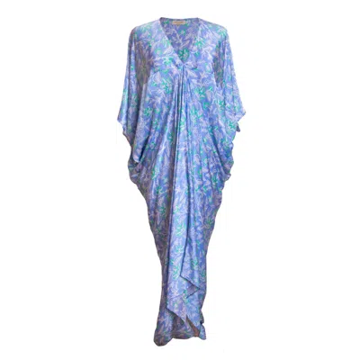 [et Cetera] Woman Women's Jenny B Kaftan - Silk - Orchid Blue