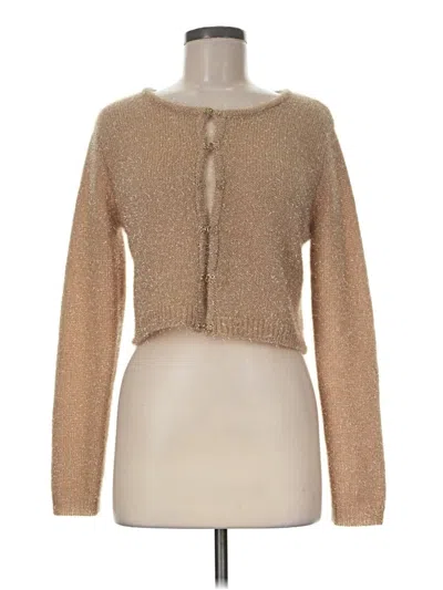 Pre-owned Et Clet Cardigan Sweater In Tan