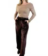 Et Clet Claire Velvet Trousers In Latte In Brown