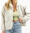 ET CLET DOTTED SNAP BUTTON JACKET IN SHERPA