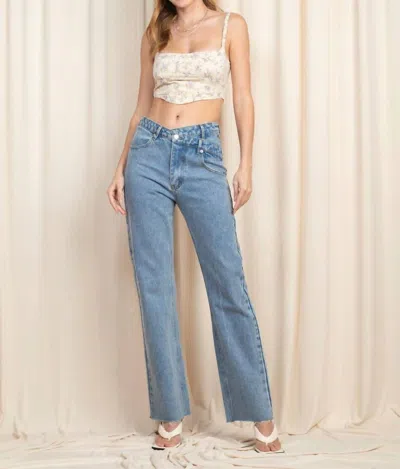 Et Clet Floral Crop Tank In Green Tea