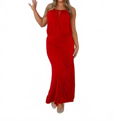 Et Clet Gianna Maxi Dress In Red