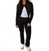 Et Clet Knit Cardigan And Long Pants Set In Black In Black