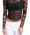 Et Clet Lacey Long Sleeve In Black In Black