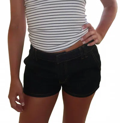 Et Clet Off Duty Denim Short In Dark Denim In Black