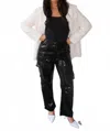 Et Clet Sequin Cargo Pants In Black In Black