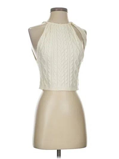 Pre-owned Et Clet Sleeveless Blouse In White