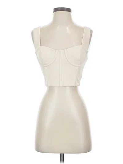 Pre-owned Et Clet Sleeveless Top Ivory Strapless Neckline Tops