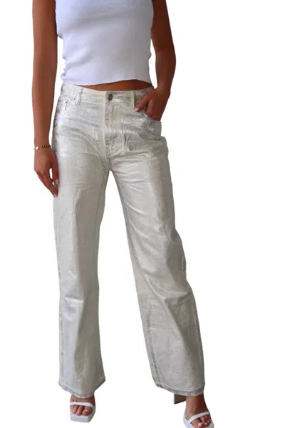 Et Clet Star Girl Pants In Silver