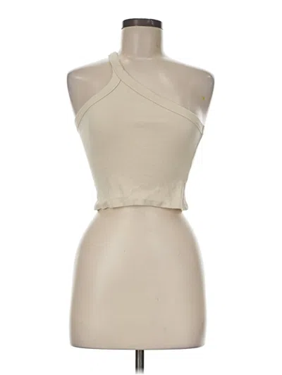 Pre-owned Et Clet Tank Top Ivory Halter Neckline Tops