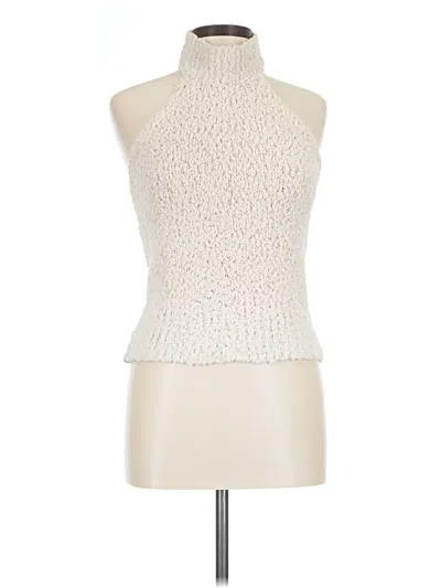 Pre-owned Et Clet Tank Top Ivory Halter Neckline Tops