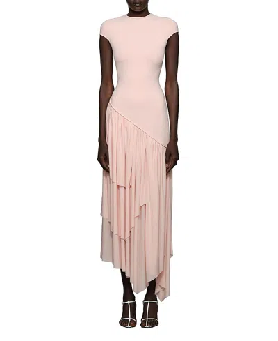 Et Ochs Elowen Draped Knit Combo Maxi Dress In Pink
