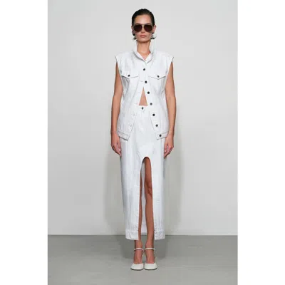 Et Ochs Alek Denim Midi Skirt In Blue