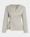 Et Ochs Andre Tailored Asymmetric Single-button Jacket In Gray