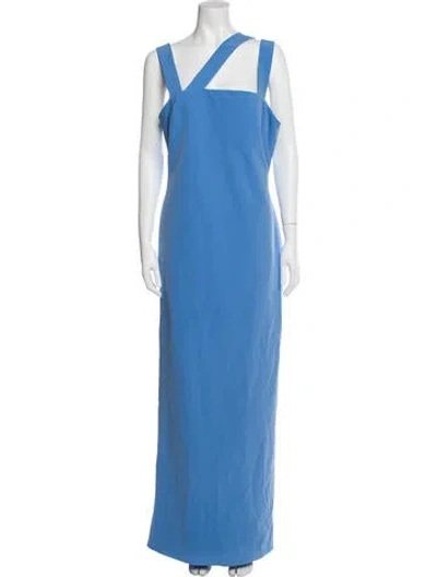 Pre-owned Et Ochs Asymmetrical Long Dress W/ Tags In Blue