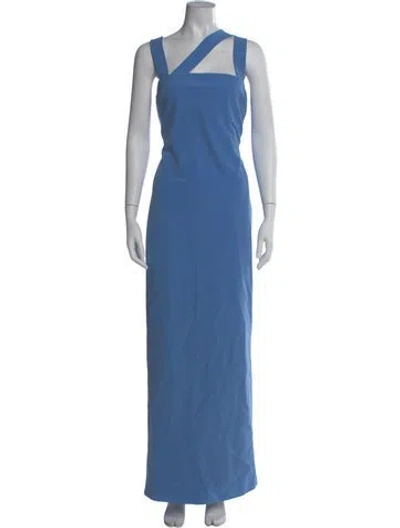 Pre-owned Et Ochs Asymmetrical Long Dress W/ Tags In Blue