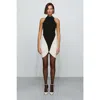 Et Ochs Atticus Knit Combo Mini Dress In Multi