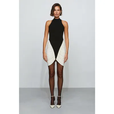 Et Ochs Atticus Knit Combo Mini Dress In Multi