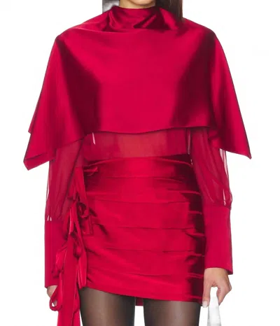 Et Ochs Aurelia Top In Lipstick Red In Burgundy