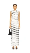 Et Ochs Celeste Gown In Large Dot Ivory