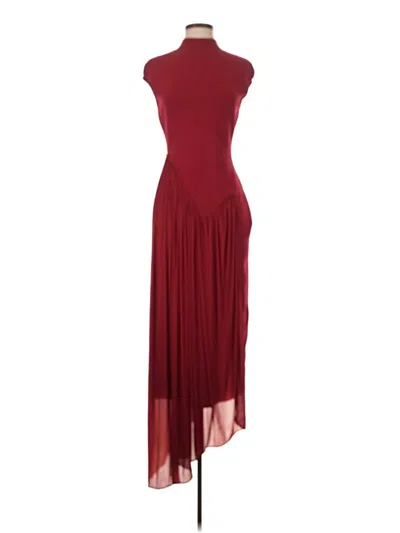 Pre-owned Et Ochs Cocktail Dress In Burgundy