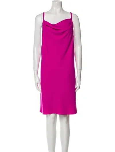 Pre-owned Et Ochs Cowl Neck Mini Dress In Purple