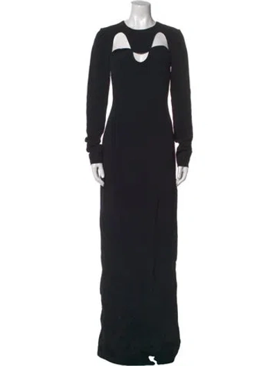 Pre-owned Et Ochs Crew Neck Long Dress In Black